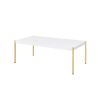 ACME Otrac Coffee Table in White & Gold Finish LV00034