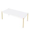 ACME Otrac Coffee Table in White & Gold Finish LV00034