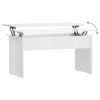 Coffee Table High Gloss White 40.2"x19.9"x20.7" Engineered Wood