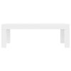 Coffee Table White 40.2"x19.7"x14.2" Engineered Wood