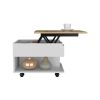 Luanda Lift Top Coffee Table, Casters, One Shelf