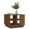 Coffee Table Brown Oak 21.7"x21.7"x16.9" Engineered Wood