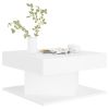 Coffee Table White 22.4"x22.4"x11.8" Engineered Wood