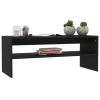 Coffee Table Black 39.4"x15.7"x15.7" Engineered Wood