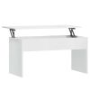 Coffee Table High Gloss White 40.2"x19.9"x20.7" Engineered Wood