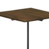Dark Brown and Gunmetal Accent Table with Tripod Legs