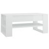 Coffee Table High Gloss White 40.2"x21.7"x17.7" Engineered Wood