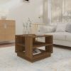 Coffee Table Brown Oak 21.7"x21.7"x16.9" Engineered Wood
