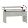 Coffee Table Concrete Gray 31.5"x19.9"x16.3" Engineered Wood