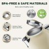 Electric Tea Kettle with Thermometer, KOIOS 1.7L 1500W BPA-Free Stainless Steel Fast Water Boiler with LED Indicator, Cordless Electric Tea Pot