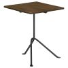 Dark Brown and Gunmetal Accent Table with Tripod Legs