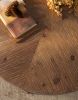 33.86"Modern Retro Splicing Round Coffee Table,Fir Wood Table Top with Gold Cross Legs Base(Same SKU:W757126236)