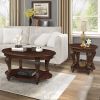 Living Room Coffee Table Set, Coffee Table & Two End Side Table 3-Piece Set for Office, Living Room, Apartment, Small Space, Easy Assembly