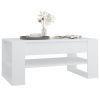 Coffee Table White 40.2"x21.7"x17.7" Engineered Wood
