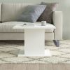 Coffee Table White 21.9"x21.9"x15.7" Engineered Wood