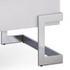 White High Gloss and Chrome Coffee Table with Lift Top