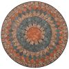 3 Piece Mosaic Bistro Set Ceramic Tile Orange/Gray
