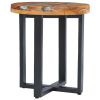 Coffee Table 15.7"x17.7" Solid Teak Wood and Polyresin