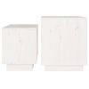 Nesting Coffee Tables 2 pcs White Solid Wood Pine