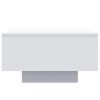 Coffee Table White 21.7"x21.7"x12.2" Engineered Wood