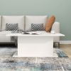 Coffee Table High Gloss White 40.2"x21.9"x15.7" Engineered Wood