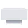 Coffee Table White 21.7"x21.7"x12.2" Engineered Wood