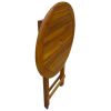3 Piece Folding Bistro Set Solid Eucalyptus Wood