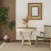 Curved Legs Farmhouse Style Small Size Round Dining Table End Table Side Table Coffee Table for Dinette, Kitchen, Dining Room or Living Room