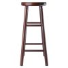Shelby 2-Pc Swivel Seat Bar Stool Set; Walnut