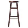 Shelby 2-Pc Swivel Seat Bar Stool Set; Walnut