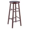 Shelby 2-Pc Swivel Seat Bar Stool Set; Walnut