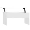 Coffee Table High Gloss White 31.5"x19.9"x16.3" Engineered Wood