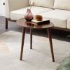 (SINGLE) Center Table Low Table 100% Solid Oak Wood Top Plate Desk Pebble Shaped Natural Wooden Coffee Table Width 58 x Depth 40 x Height 85 cm Desk W