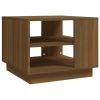 Coffee Table Brown Oak 21.7"x21.7"x16.9" Engineered Wood