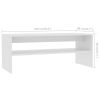 Coffee Table White 39.4"x15.7"x15.7" Engineered Wood