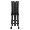 Wood Allen 5-Pc Snack Table Set;  Storage Rack;  Coffee Finish
