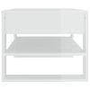 Coffee Table High Gloss White 40.2"x21.7"x17.7" Engineered Wood