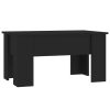 Coffee Table Black 31.1"x19.3"x16.1" Engineered Wood
