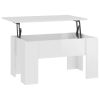 Coffee Table High Gloss White 31.1"x19.3"x16.1" Engineered Wood