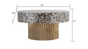 T 1207-32 Coffee Table Finished With Mother Of Pearl Top