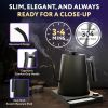 Auto Shut-off Gooseneck Electric Kettle with Temperature Control 0.9L; Black Electric Kettle Gooseneck; 1200W Rapid Heating Stainless Steel Kettle for