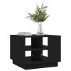Coffee Table Black 21.7"x21.7"x16.9" Engineered Wood