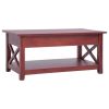 Coffee Table Brown 39.4"x21.7"x18.1" Solid Mahogany Wood