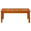 Patio Coffee Table 35.4"x19.7"x14.2" Solid Acacia Wood