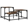 Coffee Table Smoked Oak 26.8"x26.8"x15.7" Engineered Wood