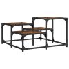 Coffee Table Smoked Oak 26.8"x26.8"x15.7" Engineered Wood