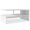 Coffee Table Engineered Wood 35.4"x23.2"x16.5" White