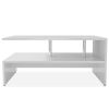 Coffee Table Engineered Wood 35.4"x23.2"x16.5" White