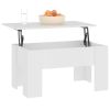 Coffee Table White 31.1"x19.3"x16.1" Engineered Wood