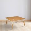 Paige 31 Inch Illusion Rectangular Wooden Coffee Table, Wood Brown, White